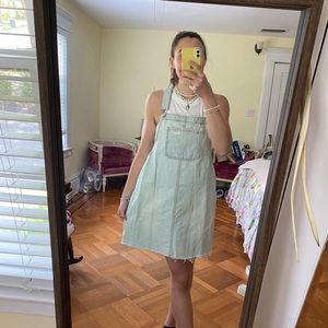 denim overall dress